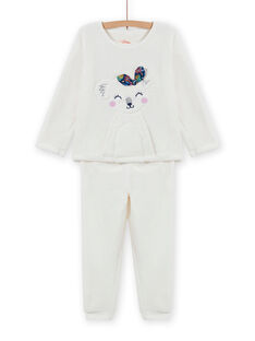 Girl's soft boa pajama set with koala pattern MEFAPYJKOA / 21WH1199PYJ001