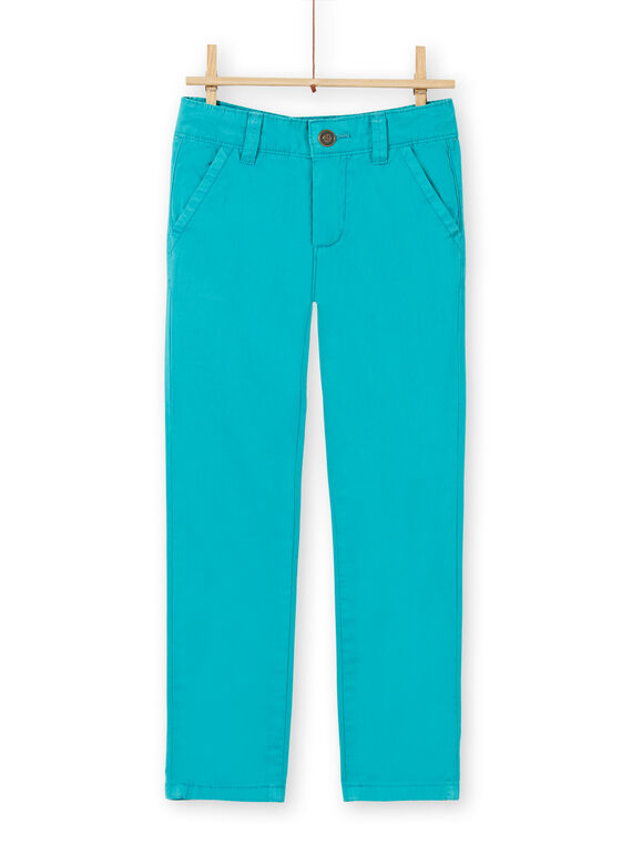 Blue cotton pants boy boy LOJOPACHI3 / 21S90236PANC215