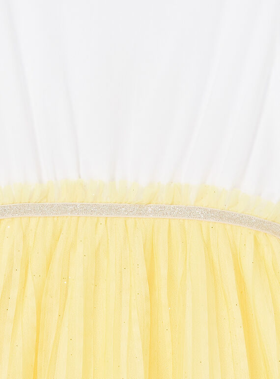 White and yellow dress child girl LAJAUROB5 / 21S901O5ROB000