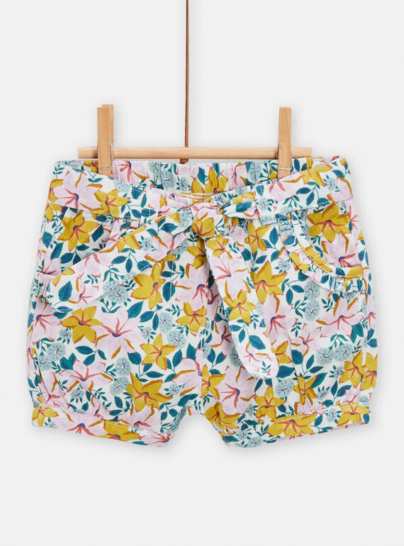 Floral print shorts for baby girls TIPOSHO / 24SG09M1SHO001