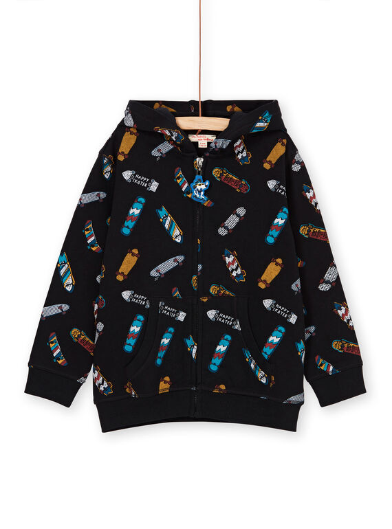Black skateboard printed hoodie - Child boy LOPOEGIL / 21S902Y1GIL090