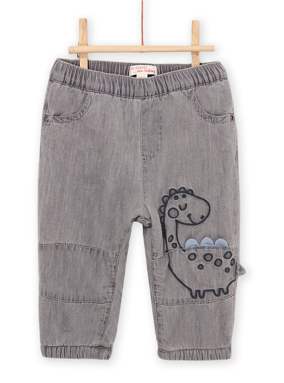Plain jeans with dinosaur pattern PUREJEAN / 22WG10T1JEAK004