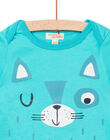 Baby boy Turquoise Short Sleeve T-Shirt NUJOTI4 / 22SG10C1TMC202