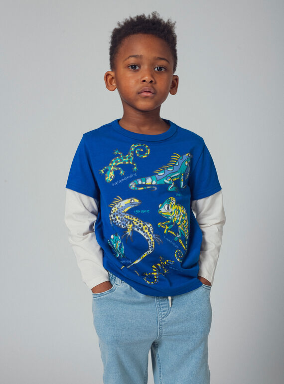 Blue TEE SHIRT SS WOBOTEE / 25S902R4TMCC238