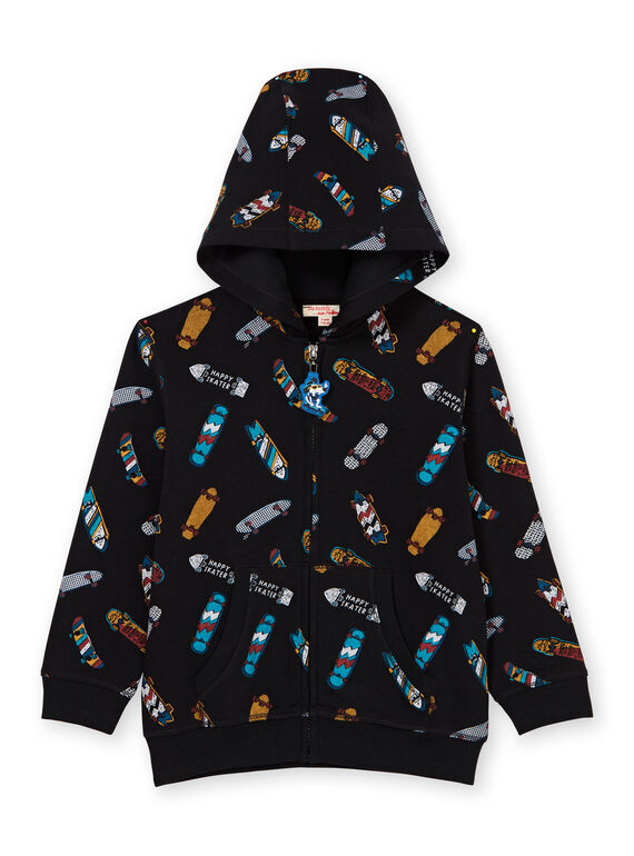 Black skateboard printed hoodie - Child boy LOPOEGIL / 21S902Y1GIL090