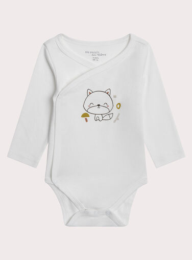 White NEWBORN BODY SUIT XOU1BOD2 / 25WF0451BDN000