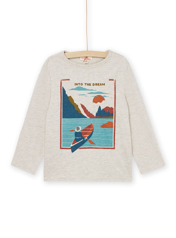 Long sleeve t-shirt with lake pattern POPRATEE2 / 22W902S4TML008