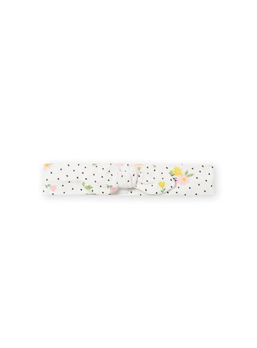 Baby girl ecru floral headband NYISOBAN1 / 22SI09Q1BAN001