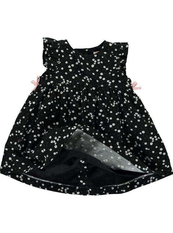 Baby girls' short-sleeved dress CIBENROB4 / 18SG09G4ROB099