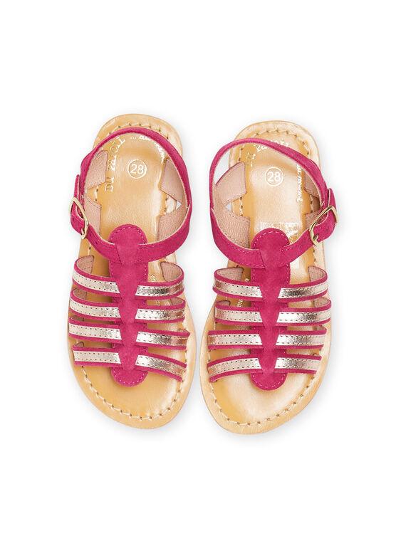 Fuchsia spartan sandals child girl NASANDANNE / 22KK354FD0E304