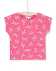 Girl's zebra print short sleeve t-shirt LAJOTI8 / 21S901FBD31030