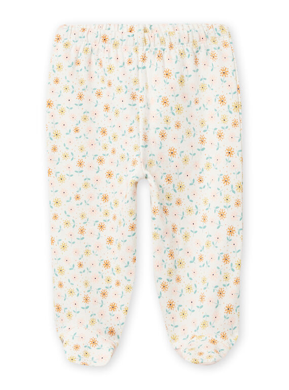 Velvet pyjamas with elephant and flower print baby girl NEFIPYJAMI / 22SH13E1PYJD327