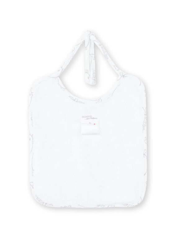 Set of 2 ecru and taupe matching bibs LOU2BAV2 / 21SF42I4BAV621