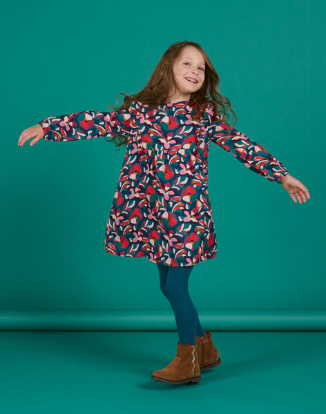 Long sleeve dress with flower print PAPRIROB1 / 22W901P1ROBC235
