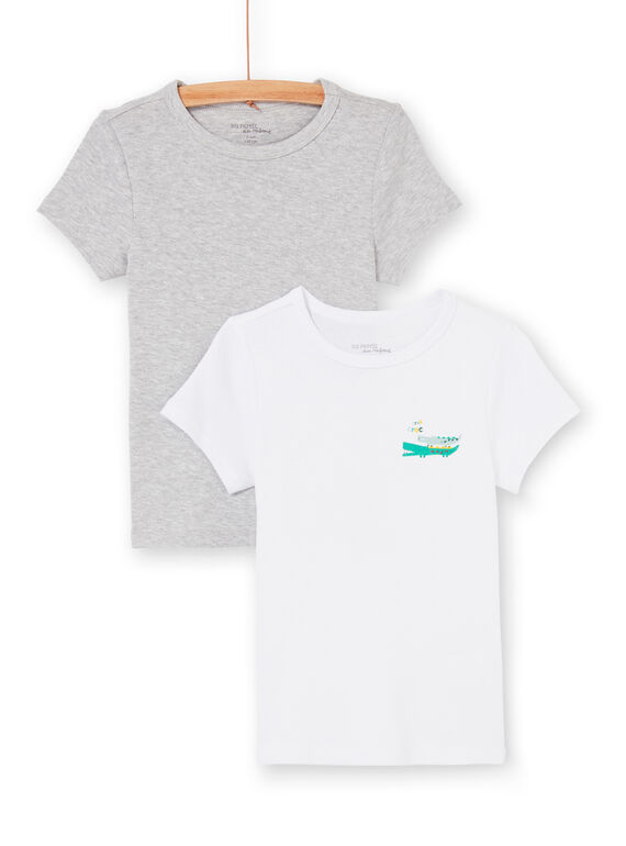 Set of 2 t-shirts grey and white boy boy child LEGOTELCRO / 21SH1223HLI000