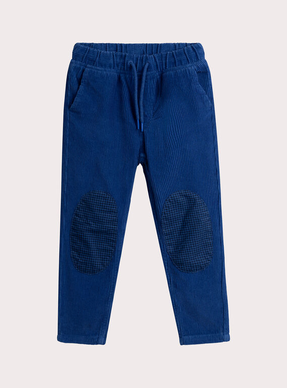 King blue corduroy pants for boys VOROPAN / 24W902P1PANC209