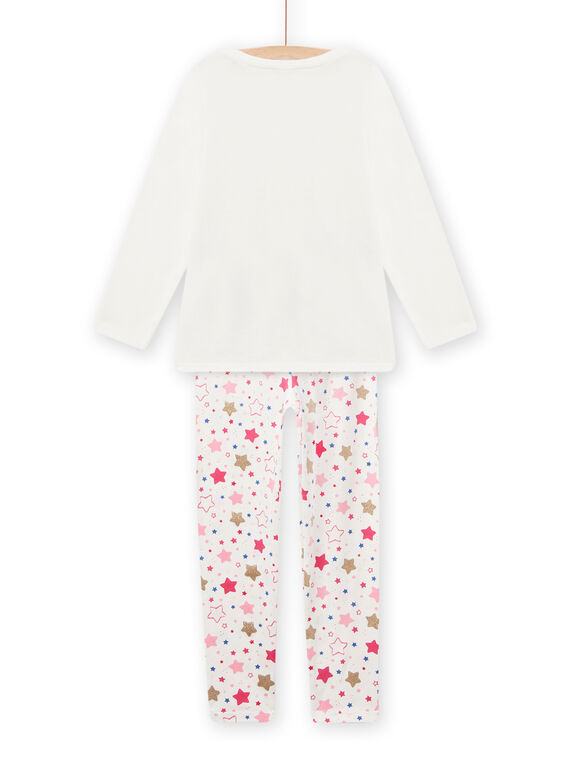 Child girl super-star pyjama set in ecru NEFAPYJSTA / 22SH11F2PYG001