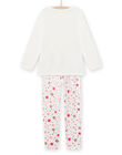 Child girl super-star pyjama set in ecru NEFAPYJSTA / 22SH11F2PYG001