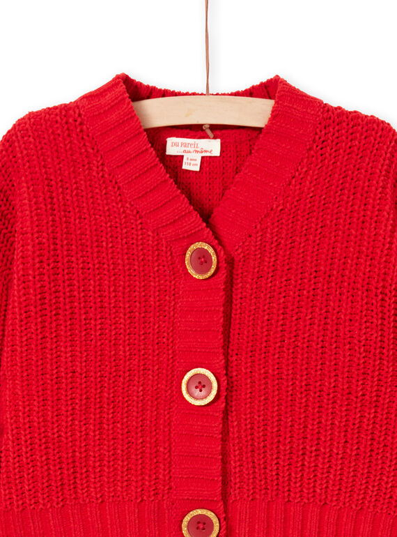 Girl's red vest MACOMCAR1 / 21W901L2CAR408
