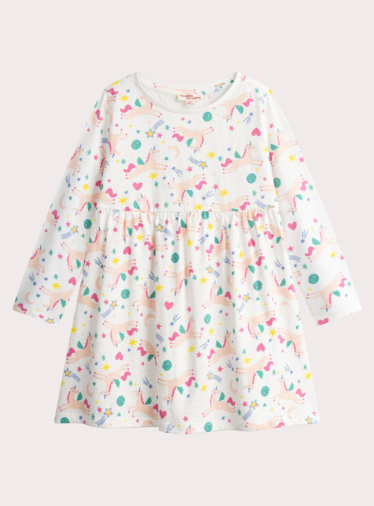 Unicorn print nightgown for girls  VEFACHUSPA / 24WH1171CHN001