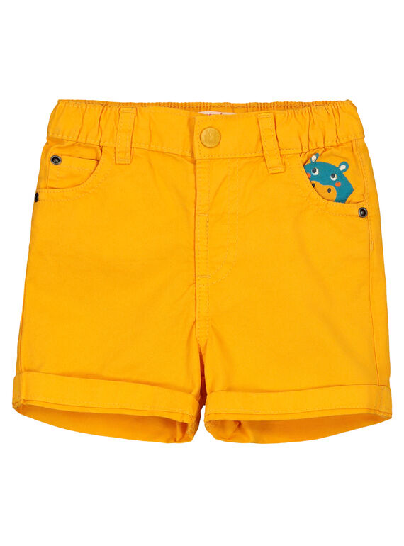 Baby boys' yellow shorts FUTUBER2 / 19SG10F2BER105