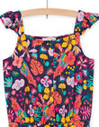 Child girl blue floral print jumpsuit NAWACOMB / 22S901V1CBLC211