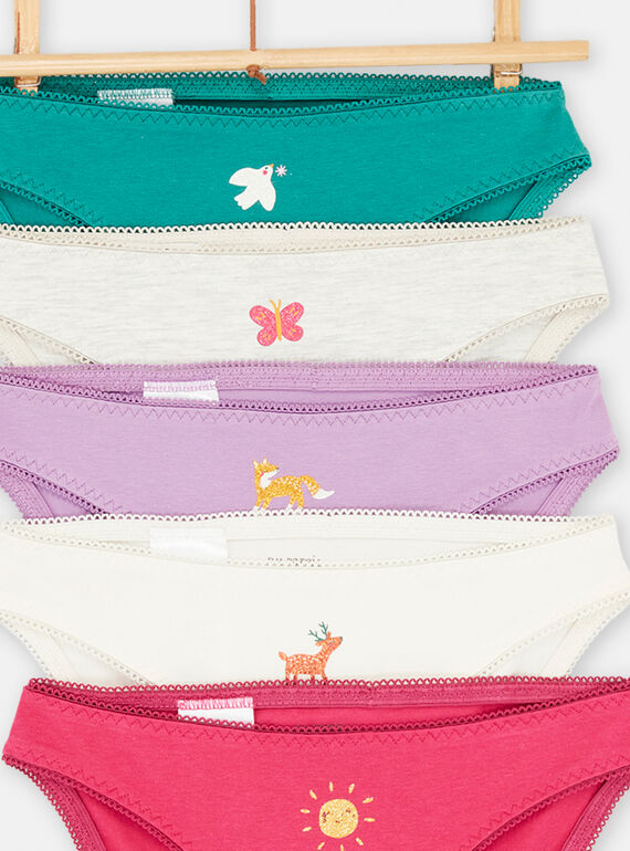 5 purple and white knickers with fancy pattern SEFALOTSEM3 / 23WH1172D5LH708