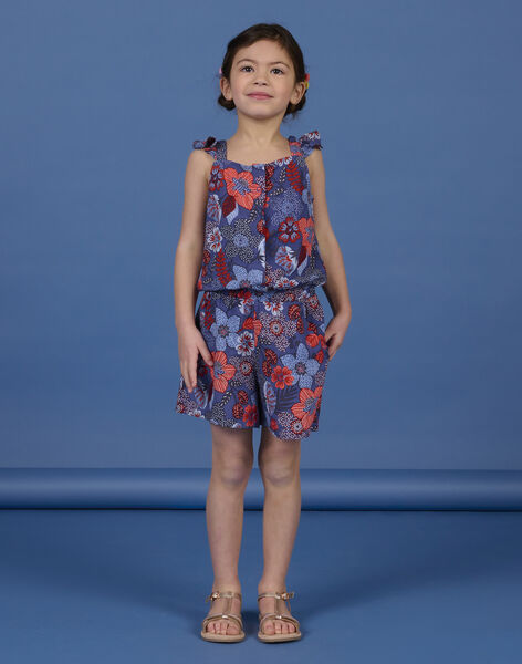 Blue and red jumpsuit child girl NASANCOMB2 / 22S901S1CBL707