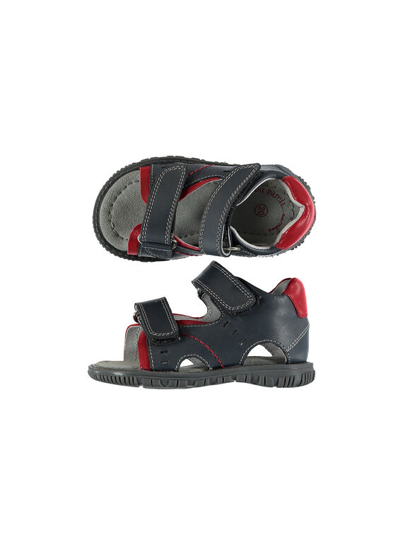 Baby boys' smart leather sandals. FBGSANDAT / 19SK38K3D0E940