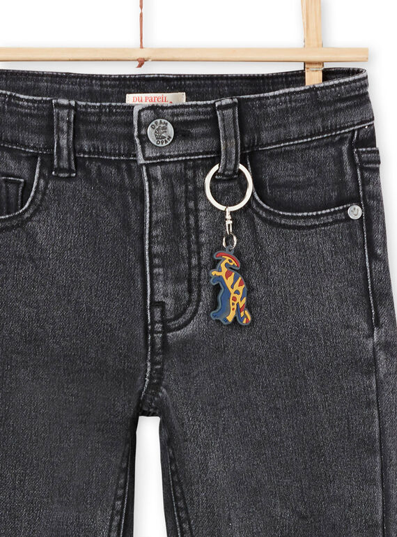 Boy's charcoal slim fit jeans MOPAJEAN / 21W902H1JEAK004