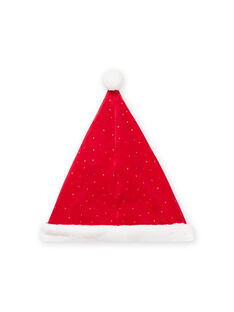 Velvet romper with Christmas motif and pompom hat baby girl MEFIGRENO / 21WH13F1GRE050