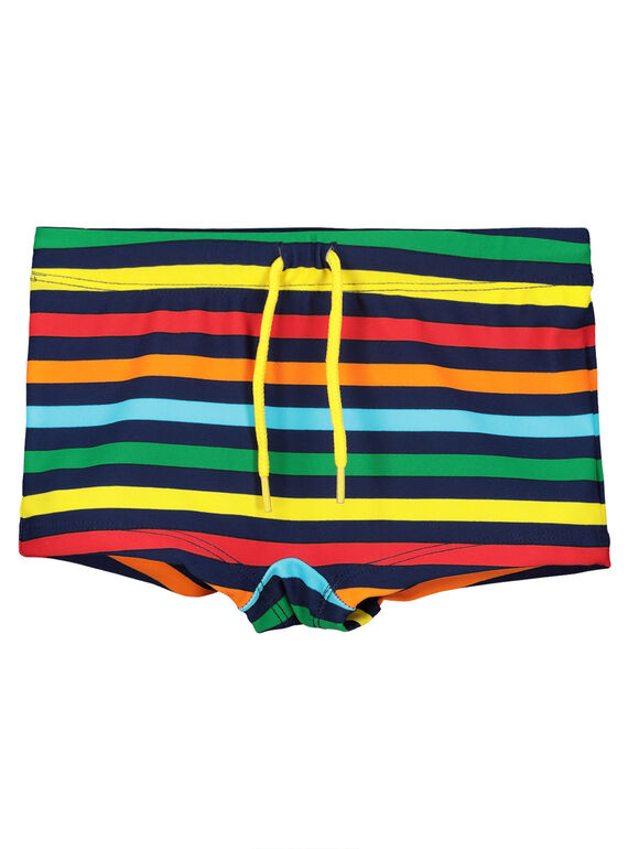 Boys' striped swimming trunks FYOMERSHO3 / 19SI02E4MAI070