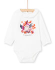 Baby Girl White and Colored Bodysuit MIPABOD / 21WG09H2BOD001