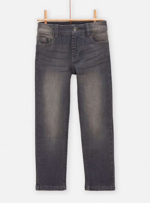 Boys' gray jeans TOESJEREG2 / 24S902V3JEAK004