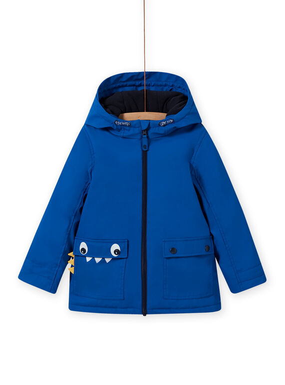 Blue raincoat with crocodile pattern for boys MOGROIMP2 / 21W90252D59217