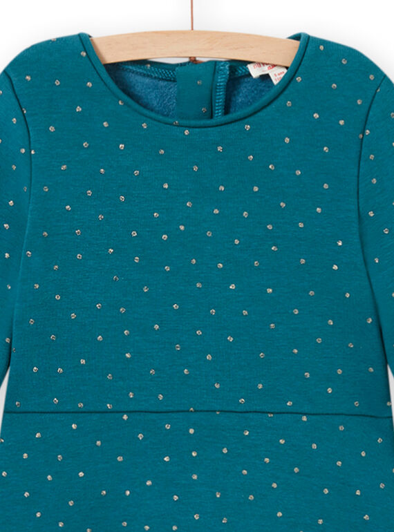 Girl duck blue fleece skater dress MAJOLROB3 / 21W901N2ROB714