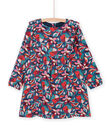 Long sleeve dress with flower print PAPRIROB1 / 22W901P1ROBC235