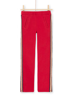 Girl's red striped pants MAJOMIL5 / 21W90114PAN511