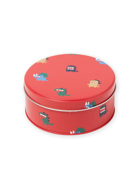Boy's red metal snack box with dinosaur design MYOCLABOI / 21WI02G1D5OF521