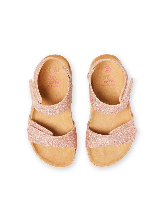 Pink gold sandals for baby girls LFNUGOLD / 21KK3556D0EK009