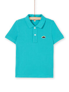 Turquoise polo shirt - Boy's LOJOPOL2 / 21S90242POLC215