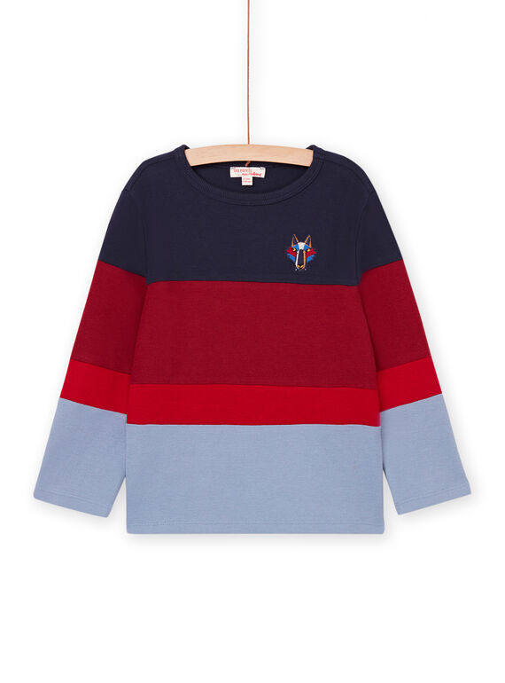 Striped t-shirt with wolf animation POGOTEE2 / 22W902O3TML705