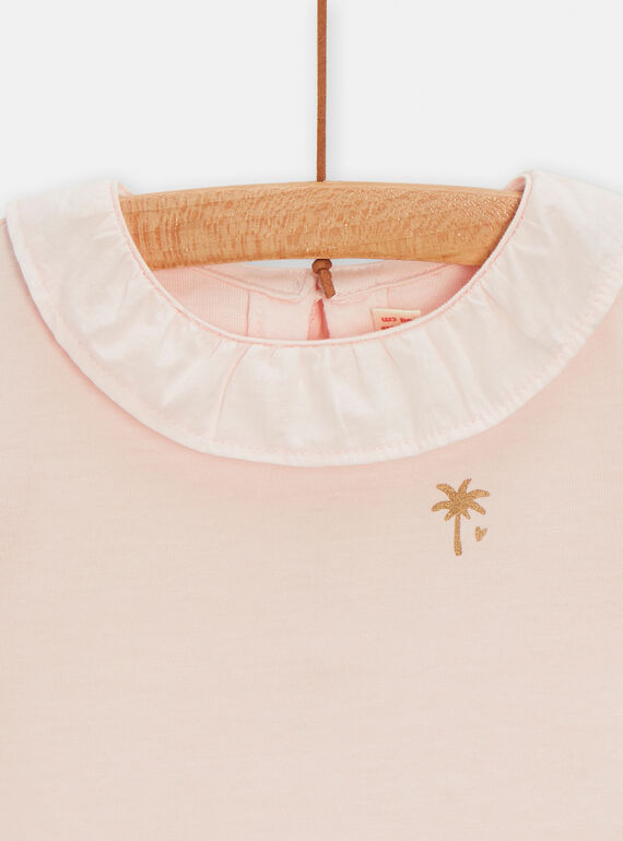 Plain pink brassiere for baby girls TIJOBRA6 / 24SG09D2BRAD310