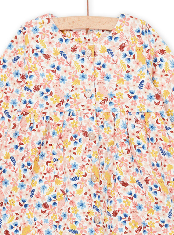 Long sleeve dress with print and plain leggings PICIENS / 22WG09M1ENS001