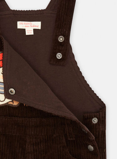 Baby boy long brown overalls SULOSAL / 23WG10R1SAL814