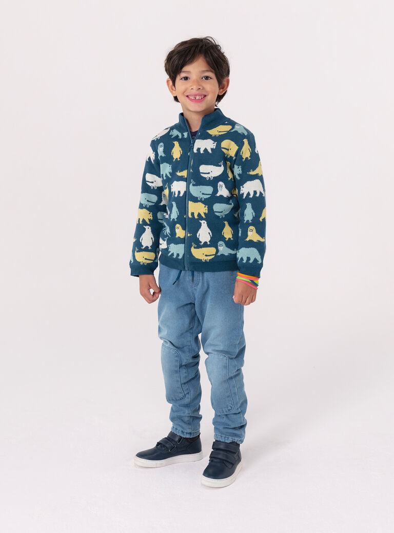 Navy KIDS CARDIGAN VOPERGIL / 24W902R1GIL715