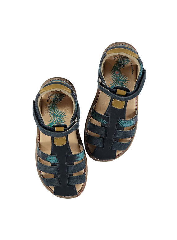 Boys' smart leather sandals FGSANDPALM / 19SK36D3D0E070