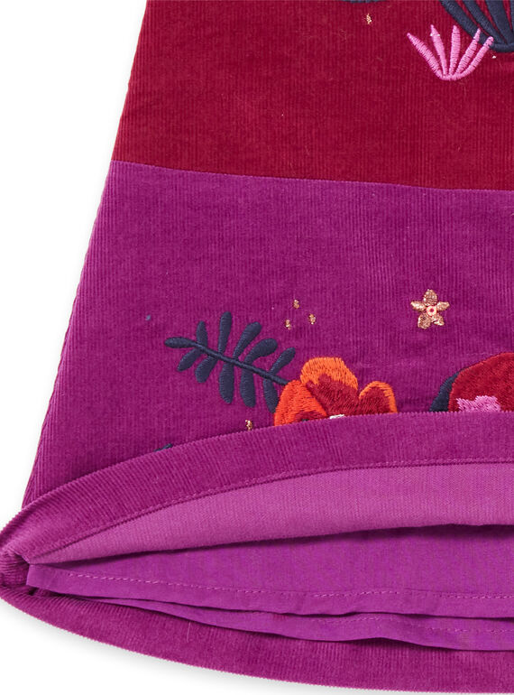 Baby girl purple sleeveless dress MIPAROB3 / 21WG09H4ROB712