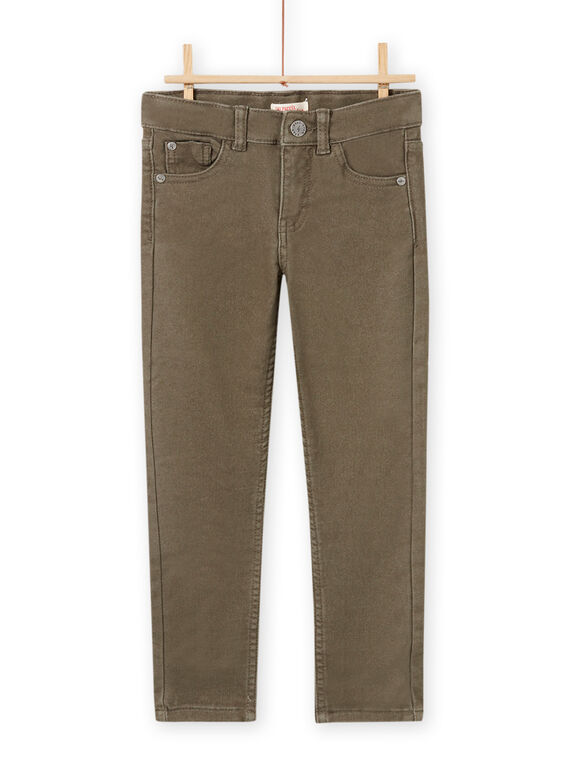 Boy's khaki twill pants MOJOPAKNI1 / 21W90223PANG631