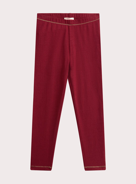 Red leggings for girls  VYAJOLEG4 / 24WI01G1CALF529